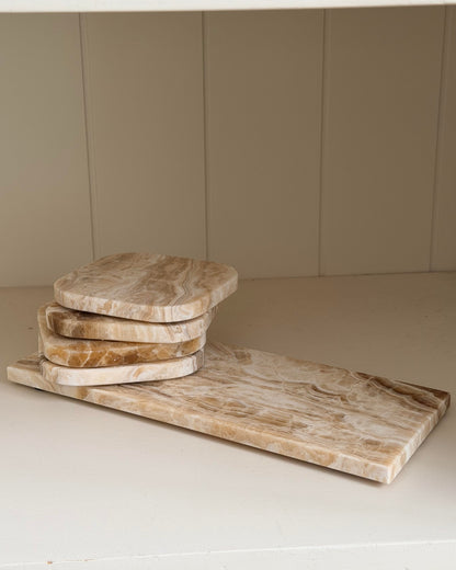 ONYX NATUURSTEEN ONDERZETTERS & DIENBLAD