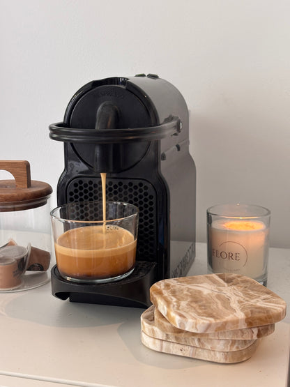 4 Marmeren Onderzetters Onyx